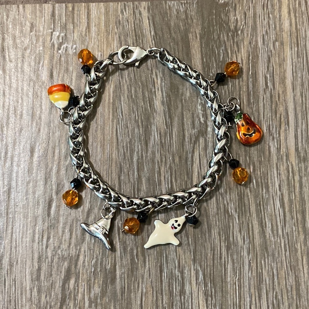 Halloween Chunky Silver Bracelet